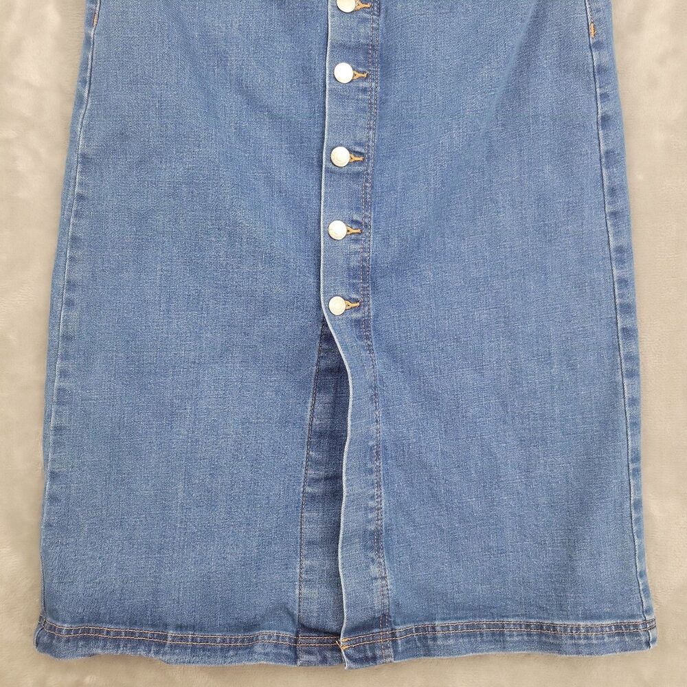 Banana Republic Womens Denim Pencil Skirt Size 28/6 Button Front - Picture 3 of 5